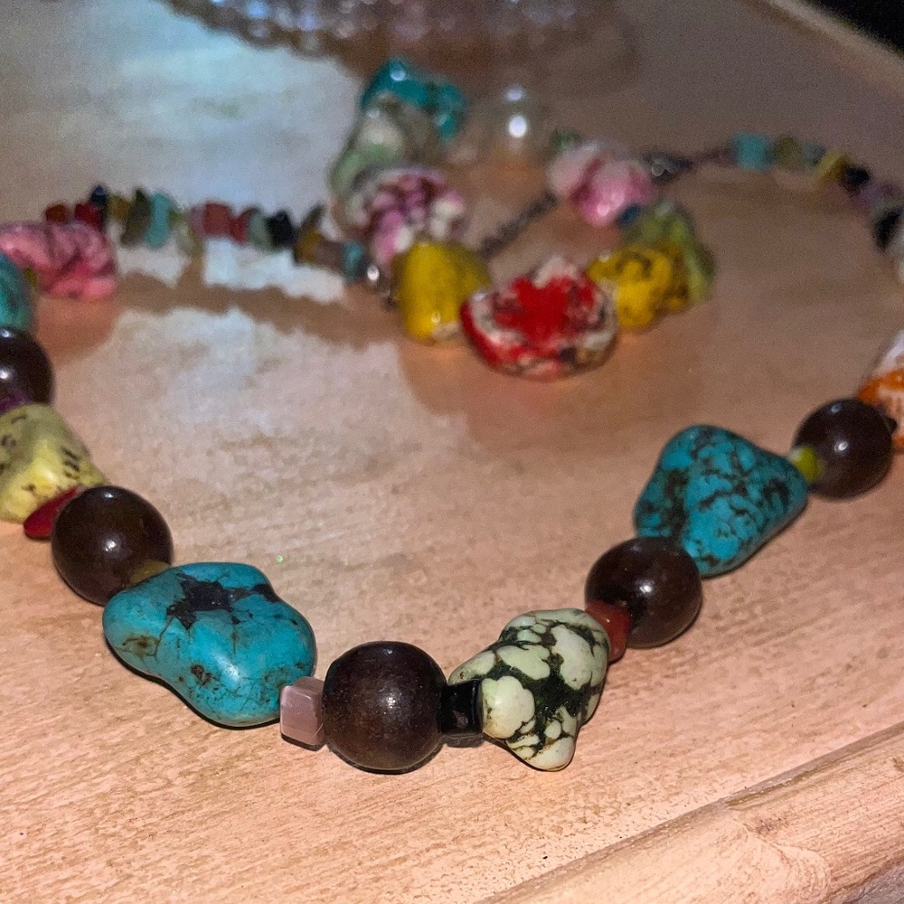 Chunky vintage necklace and bracelet included